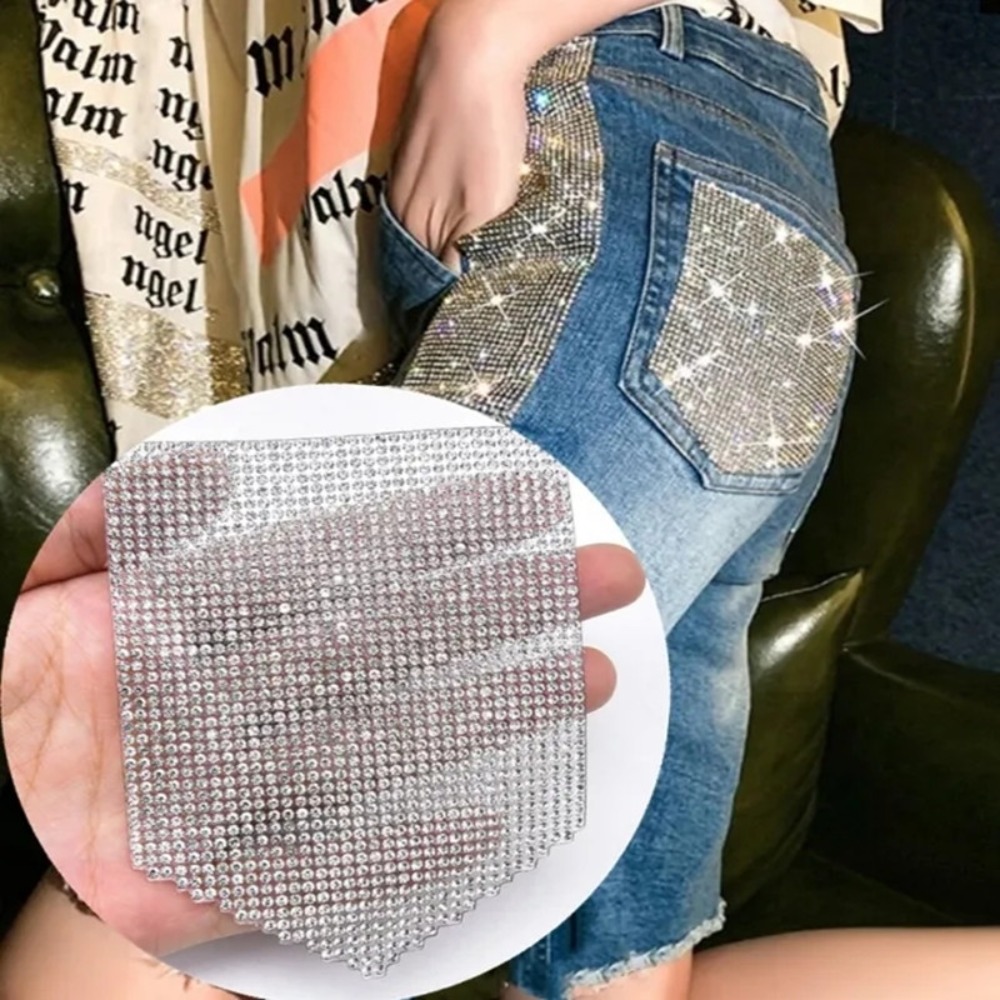 Hotfix Rhinestone Sheet - Luxury Rhinestone Patches Jean Applique Clothing