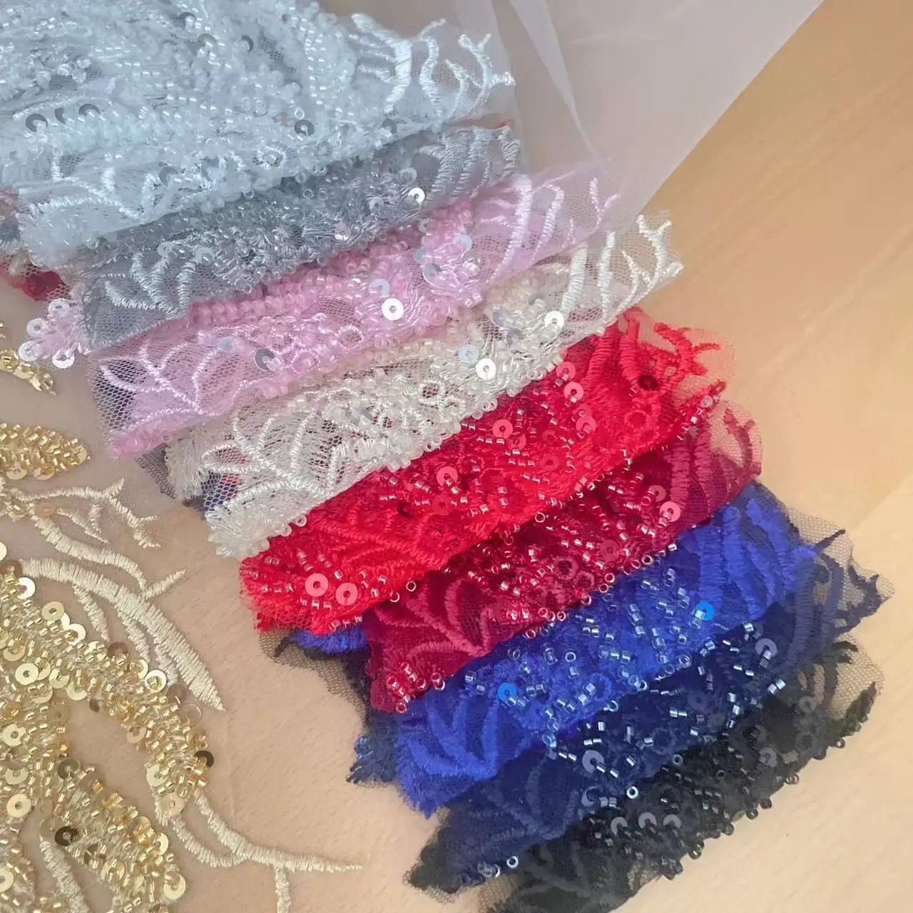 Beaded Sequins 3D Decals Mirro - Applique Patch Flower recension och pris