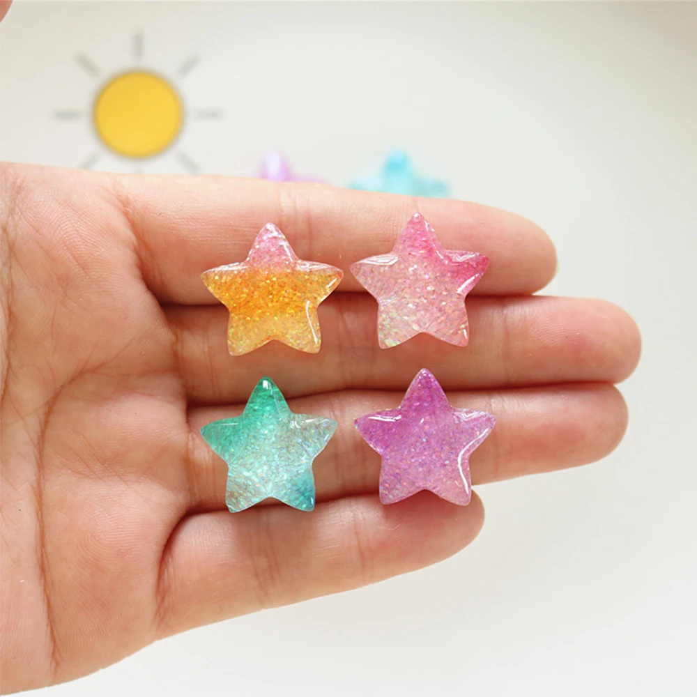 10PCS Gradient Star Series Res - Christmas Craft Embellishment recension och pris