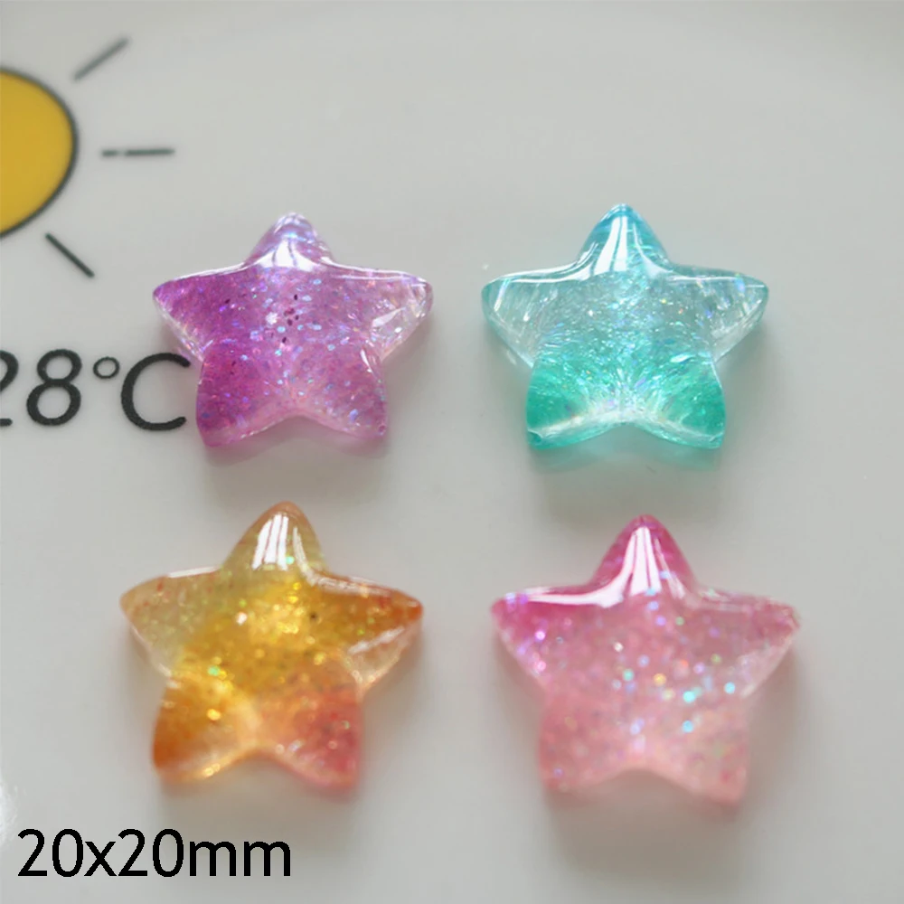 10PCS Gradient Star Series Res - Christmas Craft Embellishment recension och pris