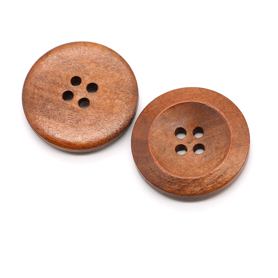 10pcs 18mm Round Wooden Button - Embellishments For Scrapbooking recension och pris