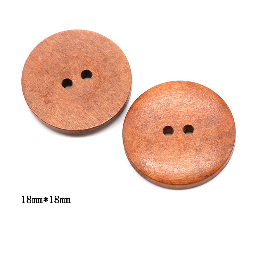 10pcs 18mm Round Wooden Button - Embellishments For Scrapbooking recension och pris