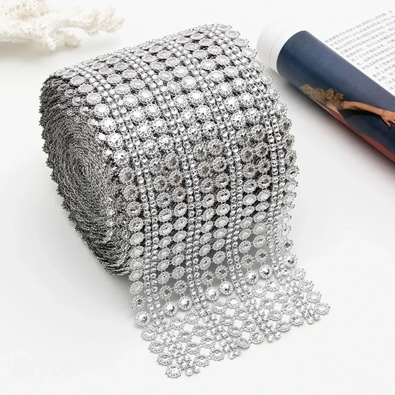 1 Yard 16row Crystal Diamond M - Hotfix Rhinestone Sheet recension och pris