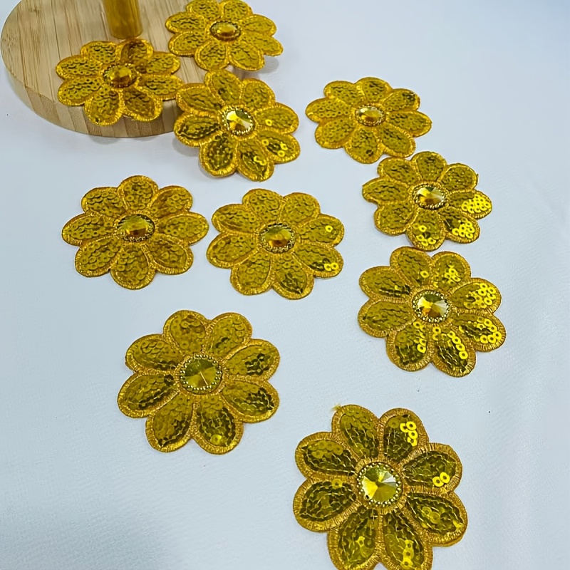 10Pcs Flower Sequined Applique - Applique Patch Flower recension och pris
