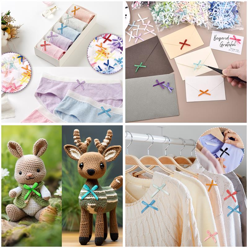 100Pcs 3mm Ribbons Mini Satin  - Christmas Craft Embellishment recension och pris