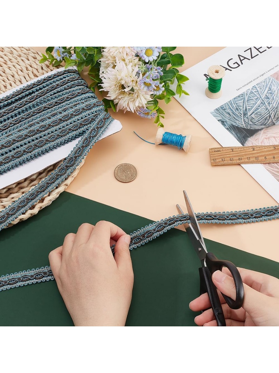 32 Yards Blue Braid Tirm for S - Fringe Ribbon Sewing recension och pris