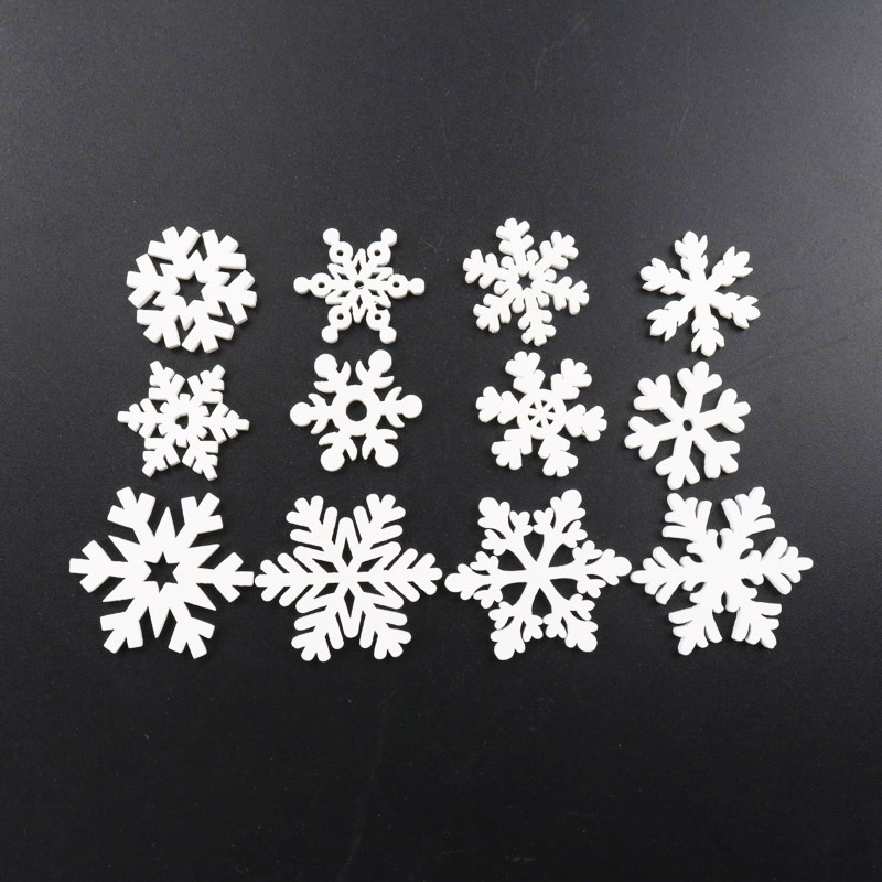 20Pcs Wooden Christmas Snowfla - Christmas Craft Embellishment recension och pris