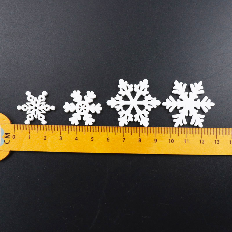 20Pcs Wooden Christmas Snowfla - Christmas Craft Embellishment recension och pris