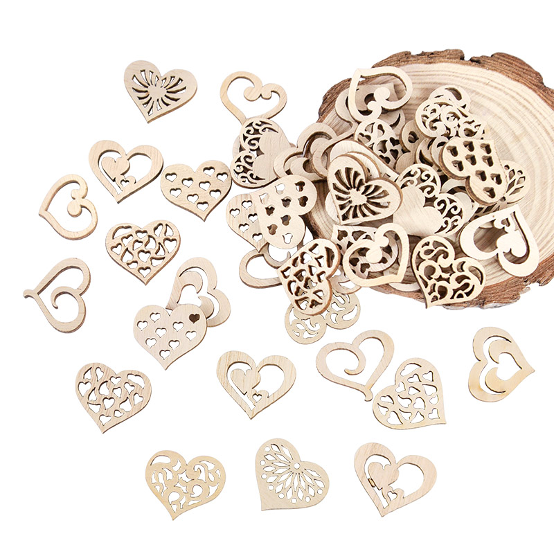 50/100pcs Hollowed Heart Patte - Embellishments For Scrapbooking recension och pris