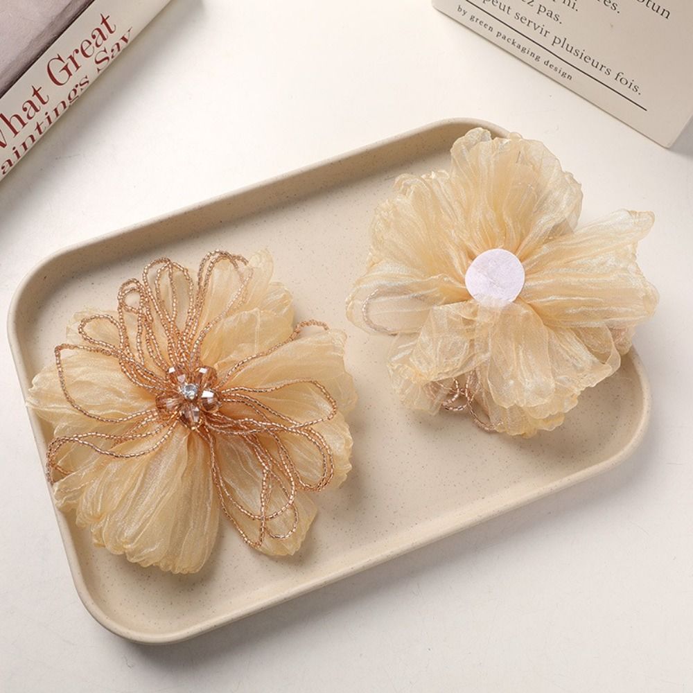 Organza Fabric Flower Patch Cr - Crystal Mesh Fabric recension och pris