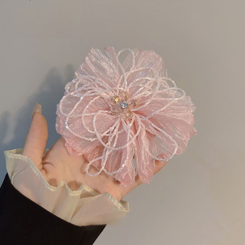 Organza Fabric Flower Patch Cr - Crystal Mesh Fabric recension och pris