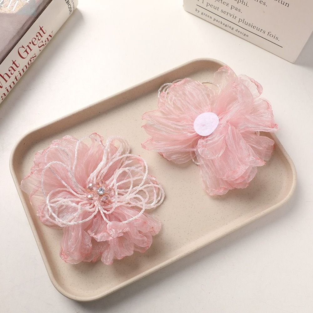 Organza Fabric Flower Patch Cr - Crystal Mesh Fabric recension och pris