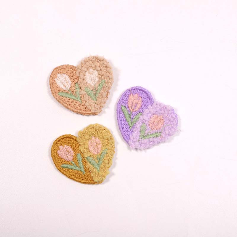 10PCS Wool Plush Love Flower A - Applique Patch Flower recension och pris