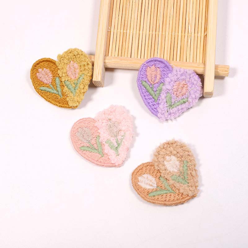 10PCS Wool Plush Love Flower A - Applique Patch Flower recension och pris