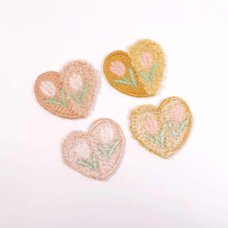 10PCS Wool Plush Love Flower A - Applique Patch Flower recension och pris