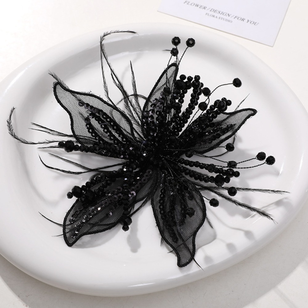1PC Feather Pearl 3D Organza F - Applique Patch Flower recension och pris