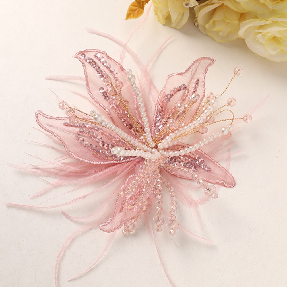 1PC Feather Pearl 3D Organza F - Applique Patch Flower recension och pris