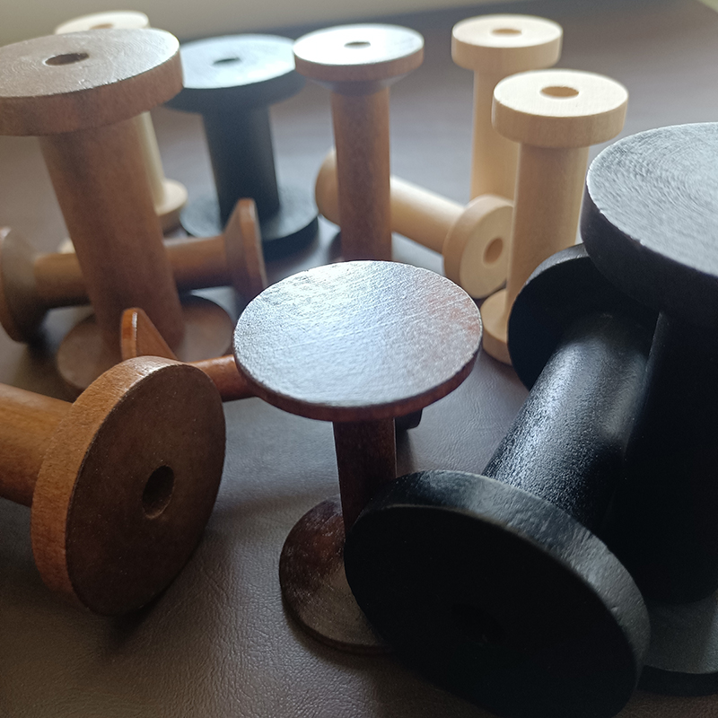 10Pcs/Set Vintage Natural Wood - Organza Ribbon Spool recension och pris