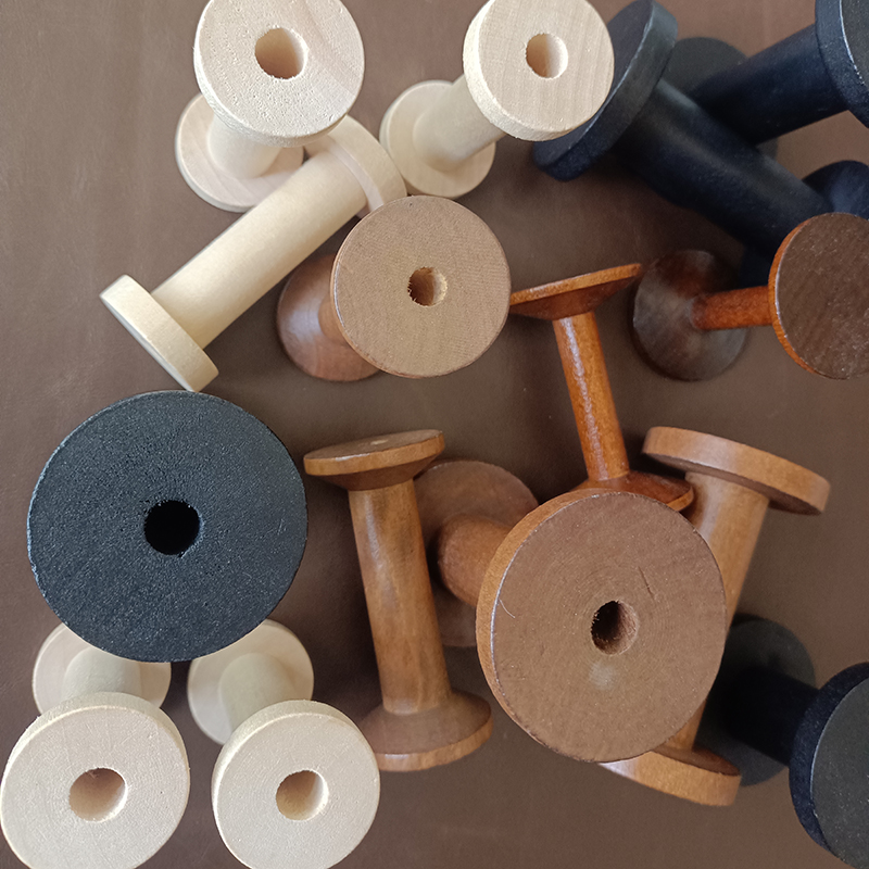 10Pcs/Set Vintage Natural Wood - Organza Ribbon Spool recension och pris