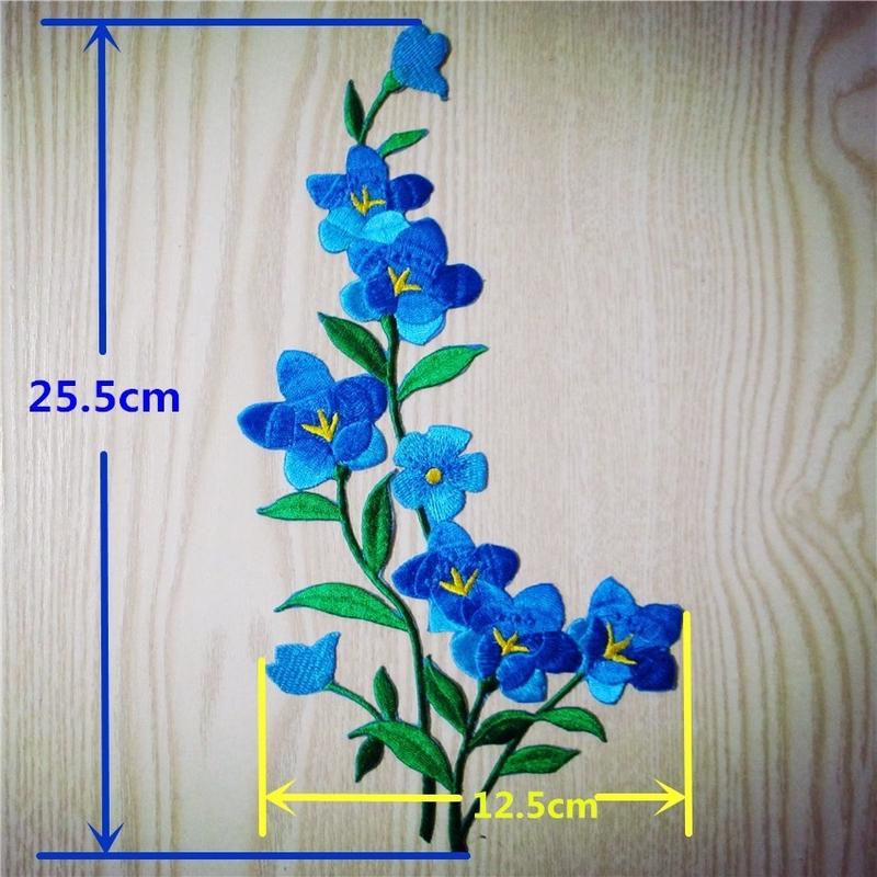 1/2pcs Nice Blue Flower Patch  - Applique Patch Flower recension och pris