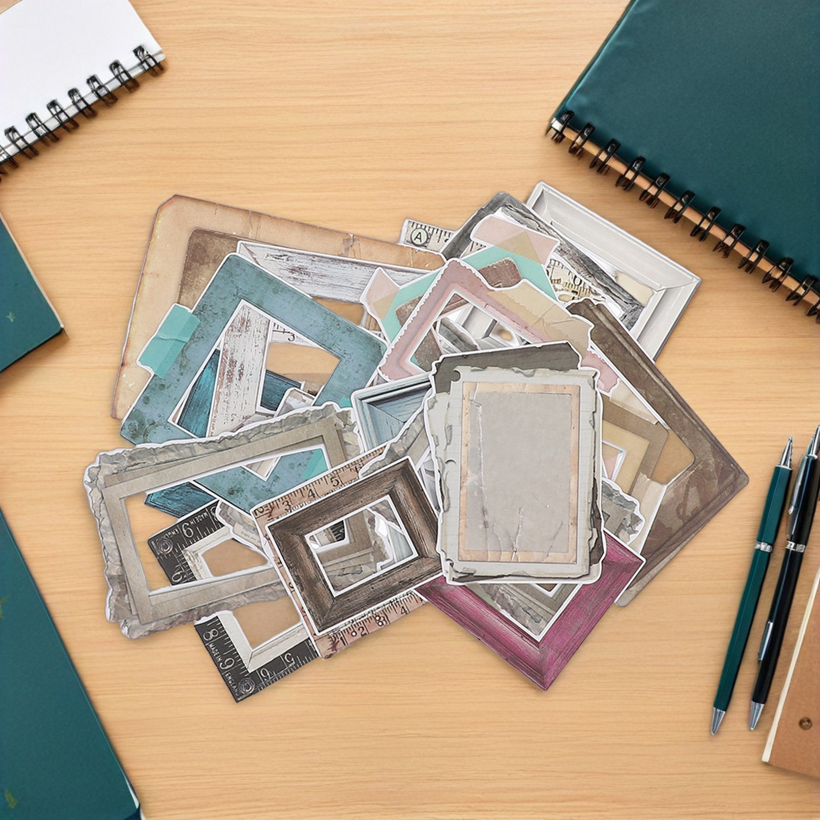 35Pcs Frame Stickers for Scrap - Embellishments For Scrapbooking recension och pris