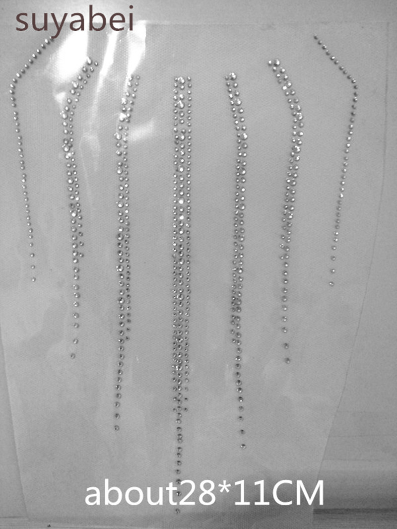 2pc/lot Waterfall Neckline Rhi - Hotfix Rhinestone Sheet recension och pris