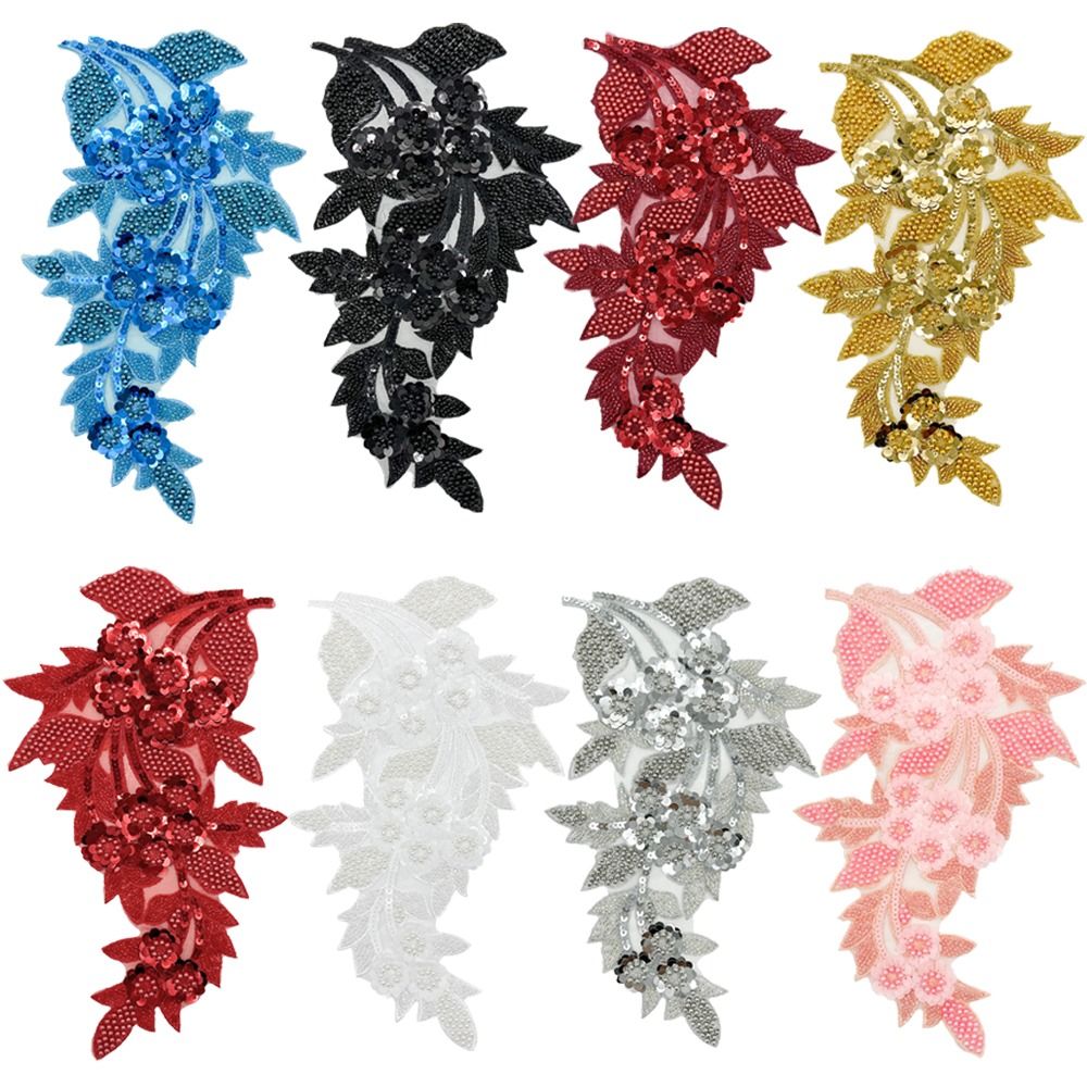 Fashion 3D Sequin Flower Patch - Applique Patch Flower recension och pris