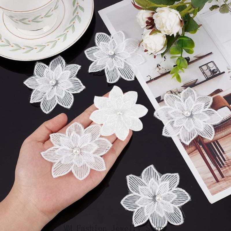 20Pack Decorative White Flower - Applique Patch Flower recension och pris