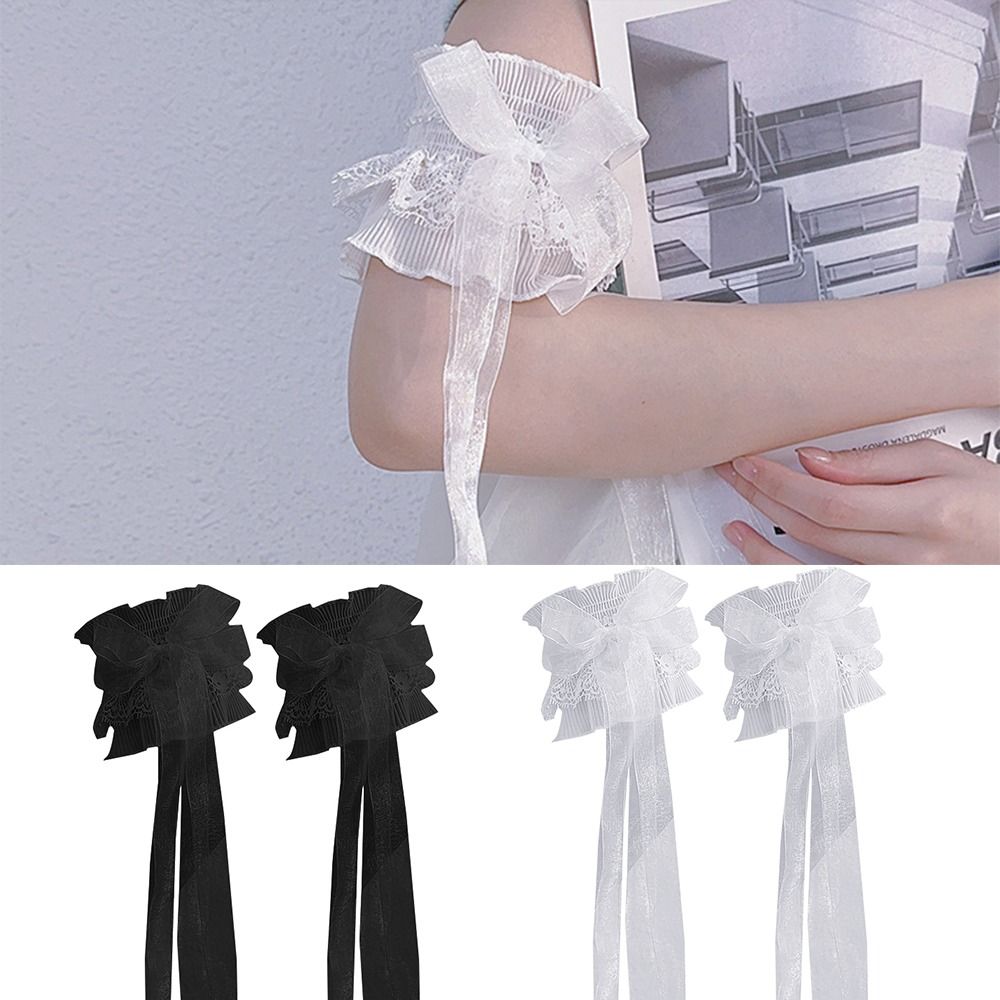 Arm Warmers Bowknot Arm Sleeve - Elastic Lace Trim recension och pris