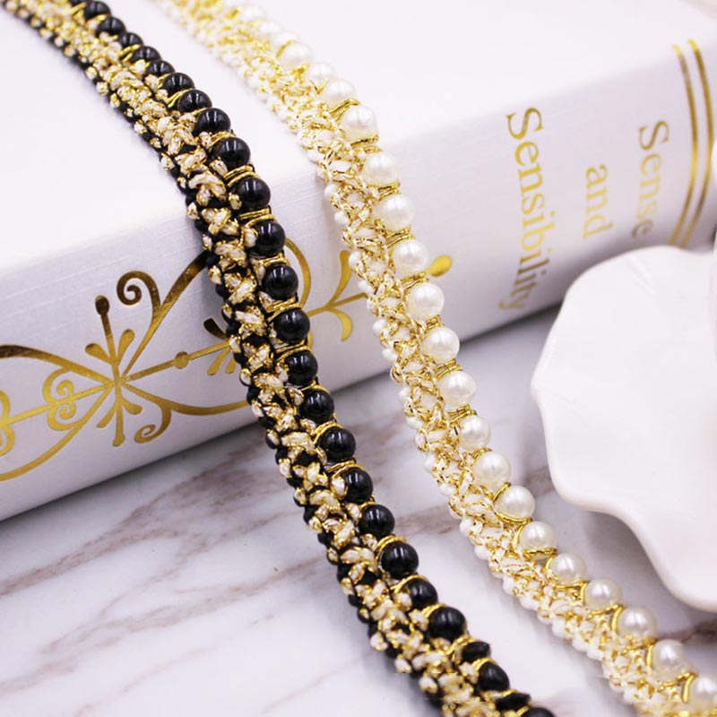 10 Yards DIY Accessories Pearl - Fringe Ribbon Sewing recension och pris