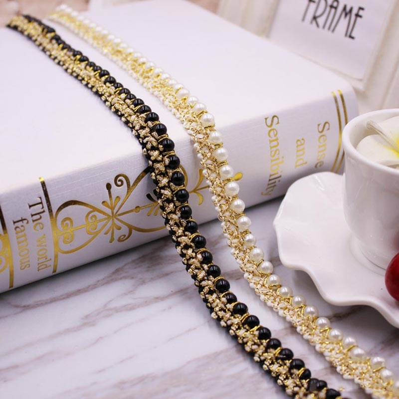 10 Yards DIY Accessories Pearl - Fringe Ribbon Sewing recension och pris
