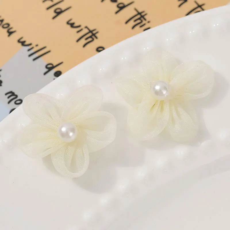 100PCS Pearl Yarn Flower Appli - Applique Patch Flower recension och pris