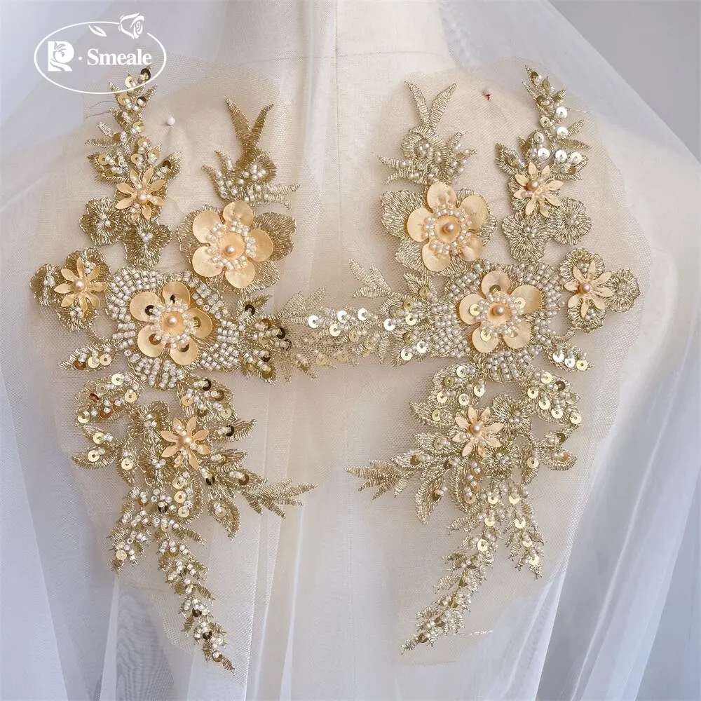 2PCS/1Pair New 12 Colors Sequi - Applique Patch Flower recension och pris