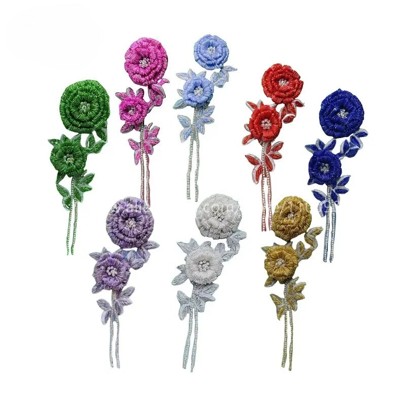 NEW Multicolor Handmade Beaded - Applique Patch Flower recension och pris