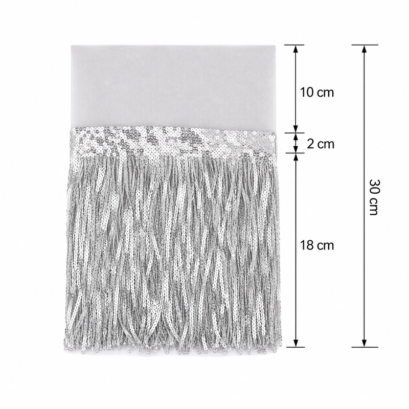 2/3/5/10Yards 18cm Sequin Frin - Fringe Ribbon Sewing recension och pris