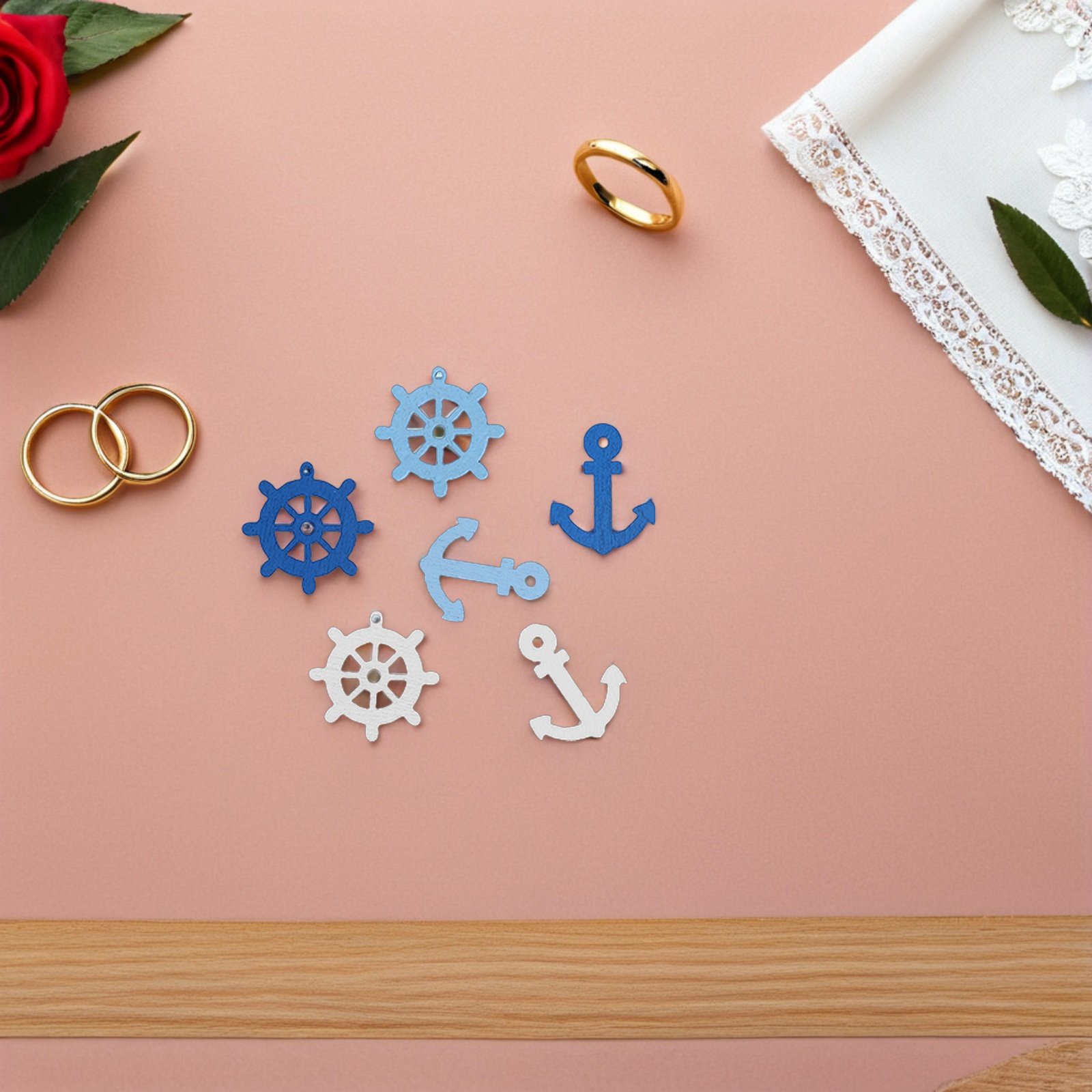 100 Pcs Wooden Anchor Mini Pen - Embellishments For Scrapbooking recension och pris