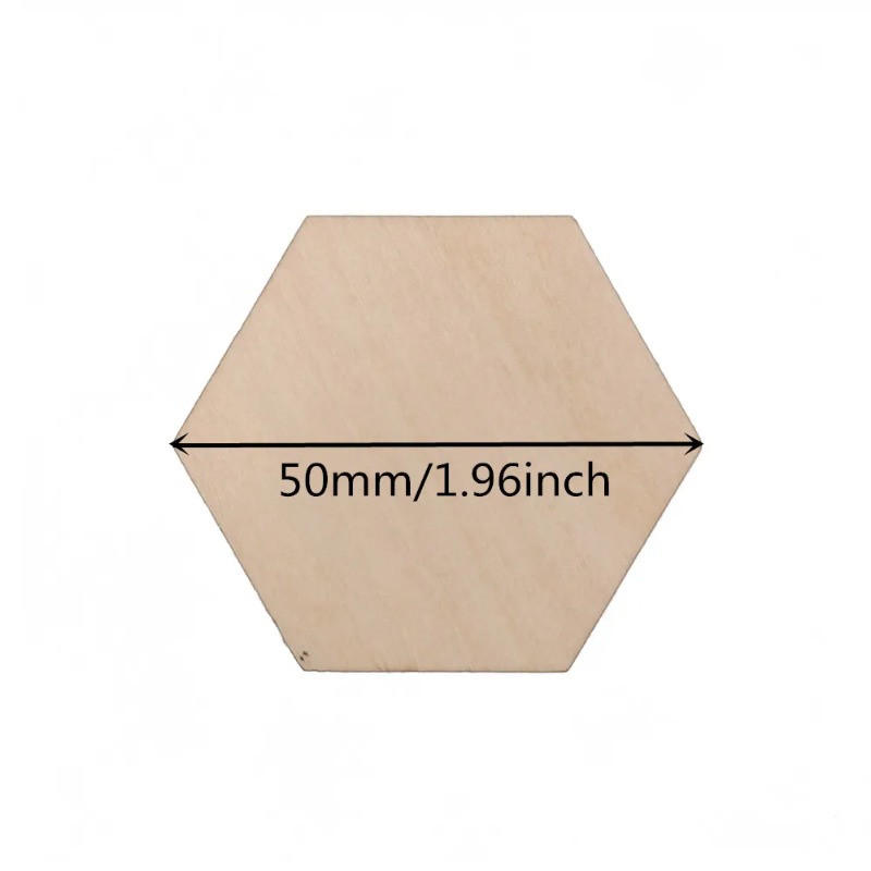 10-120mm Wooden Hexagon Blank  - Christmas Craft Embellishment recension och pris