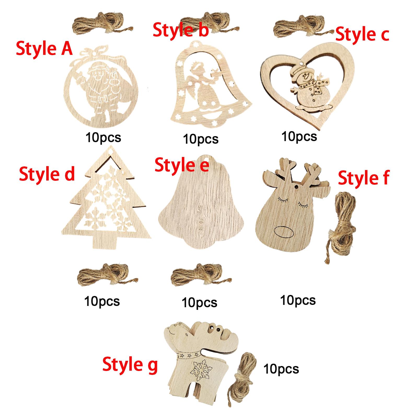 Unfinished Wooden Cutouts Xmas - Christmas Craft Embellishment recension och pris