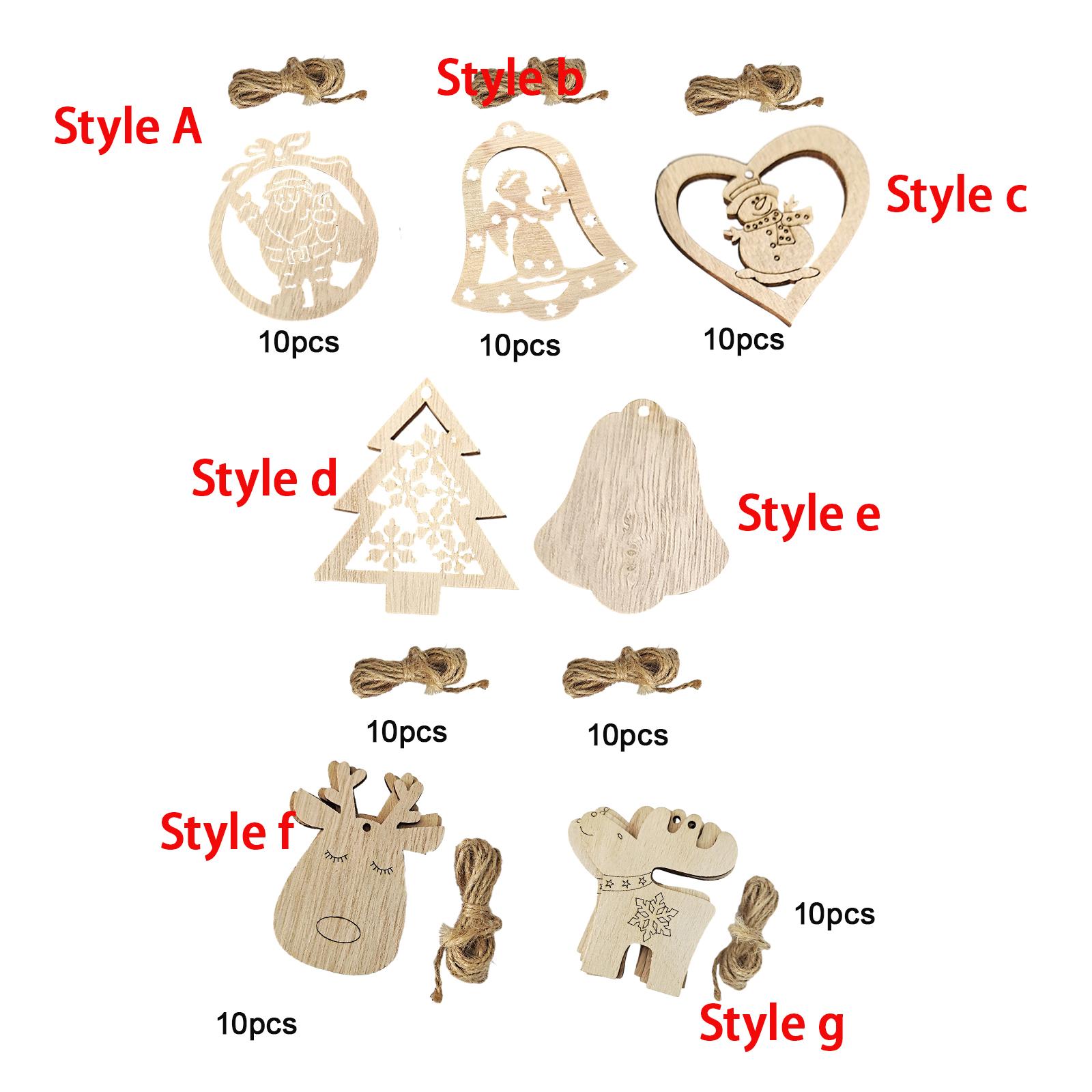 Unfinished Wooden Cutouts Xmas - Christmas Craft Embellishment recension och pris