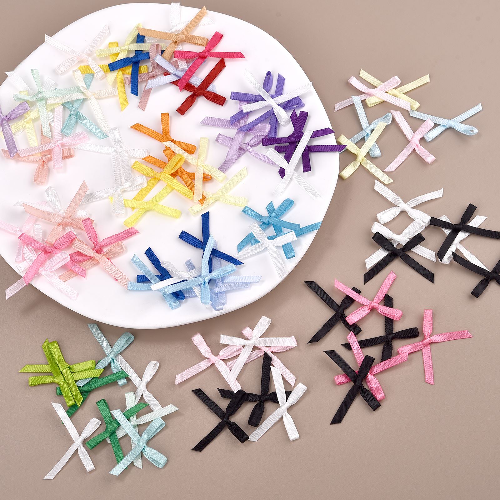 100Pcs 3mm Ribbons Mini Satin  - Christmas Craft Embellishment recension och pris