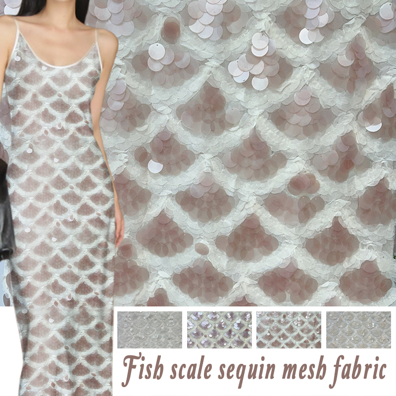 Mesh Base Cloth Sequin Embroid - Crystal Mesh Fabric recension och pris