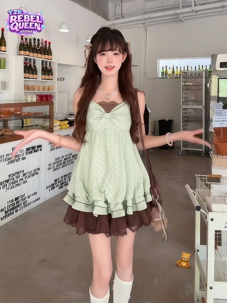 Coquette Sweet Korean Polka Do - Elastic Lace Trim recension och pris
