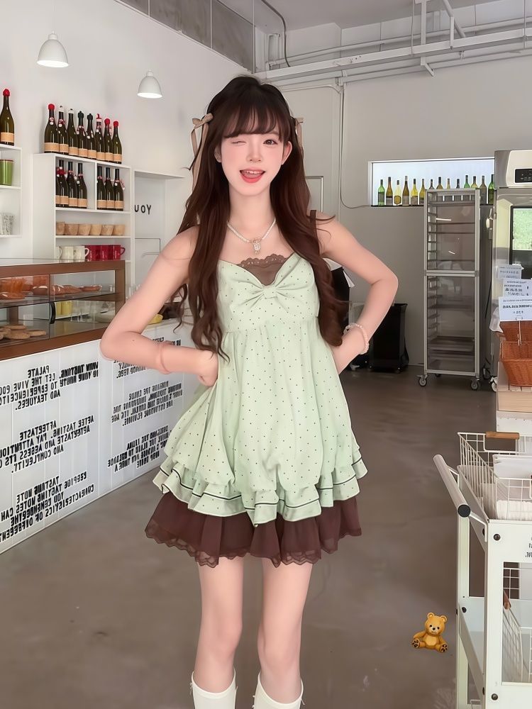 Coquette Sweet Korean Polka Do - Elastic Lace Trim recension och pris