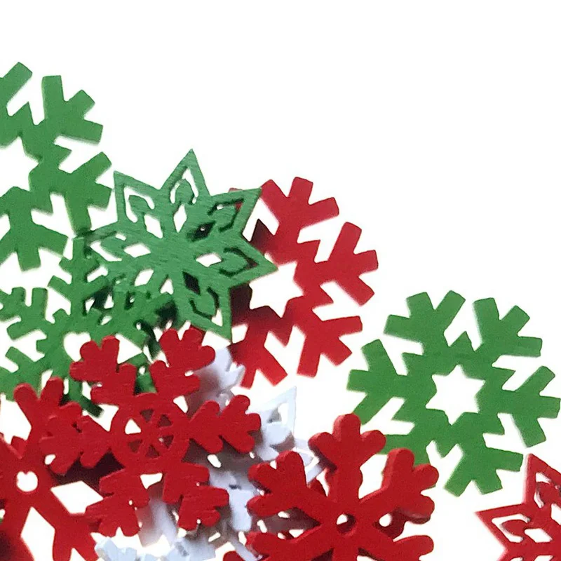 50PCS 20MM Mixed Color Wooden  - Christmas Craft Embellishment recension och pris