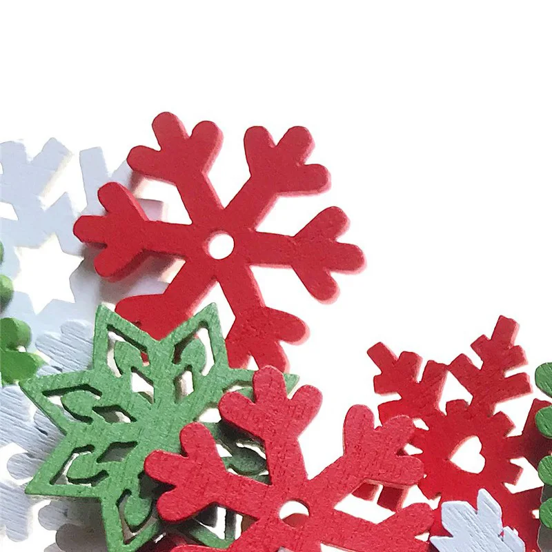 50PCS 20MM Mixed Color Wooden  - Christmas Craft Embellishment recension och pris