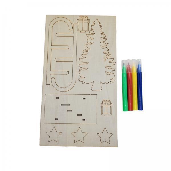 3x DIY Wooden Crafts Christmas - Christmas Craft Embellishment recension och pris